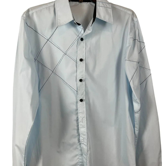 Jeansian Men Long Sleeve Button‎ Down Shirt Size L - Picture 8 of 8